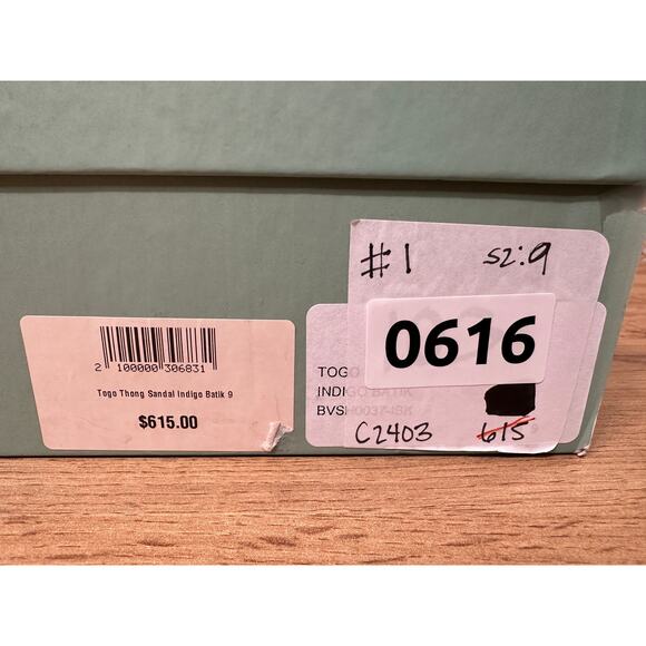 Brothers Vellies Togo Tie-Dye High-Heel Sandals Indigo Batik Textile Size 9 NIB - Picture 13 of 15